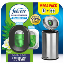 Стартовий набір освіжувача для сміттєвих баків FEBREZE BIN Outdoor Fresh, тримач + 2 змінні насадки